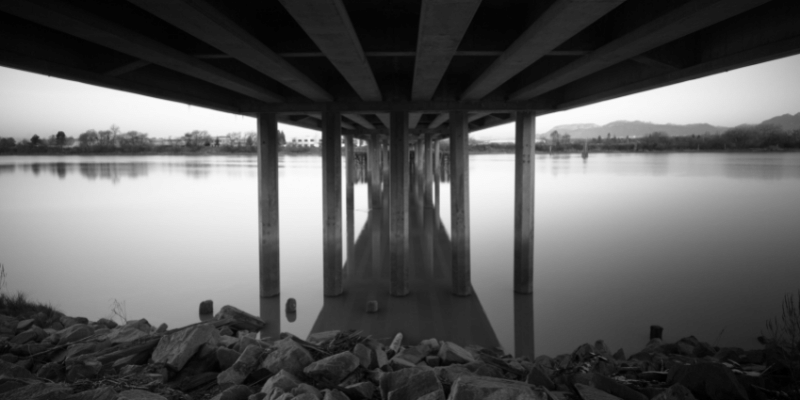 underpass showing waterway