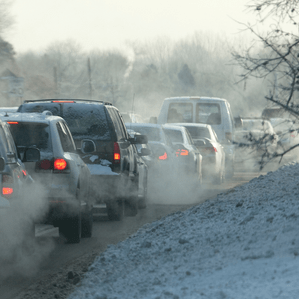 Cars Idling Winter